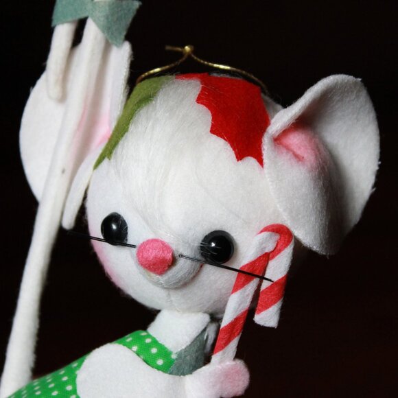 Antique Jestia Handmade Mouse Christmas Ornament - Picture 5 of 9